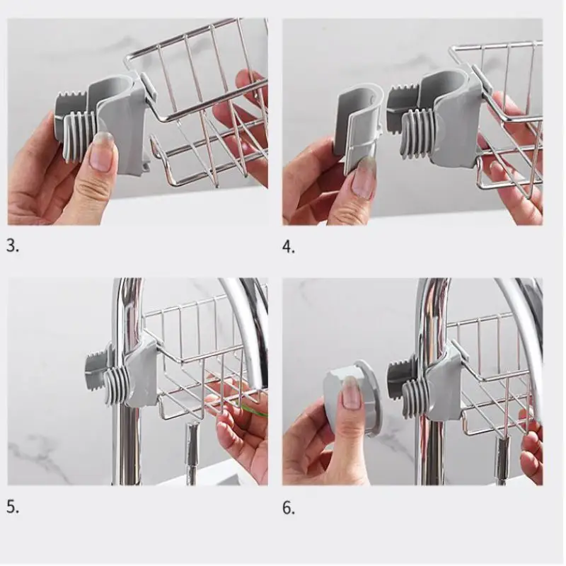 Kitchen Sink Faucet Shelf Sponge Holder Rack - zaynabmart.pk