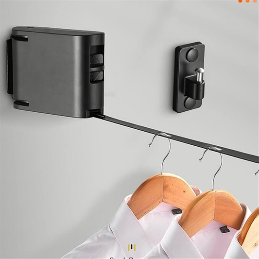 Invisible Retractable Indoor Clothesline Hanging Rope Dryer Organizer Laundry Hanger - zaynabmart.pk