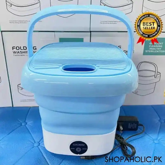 Foldable Mini Portable Washing Machine with Dryer - zaynabmart.pk
