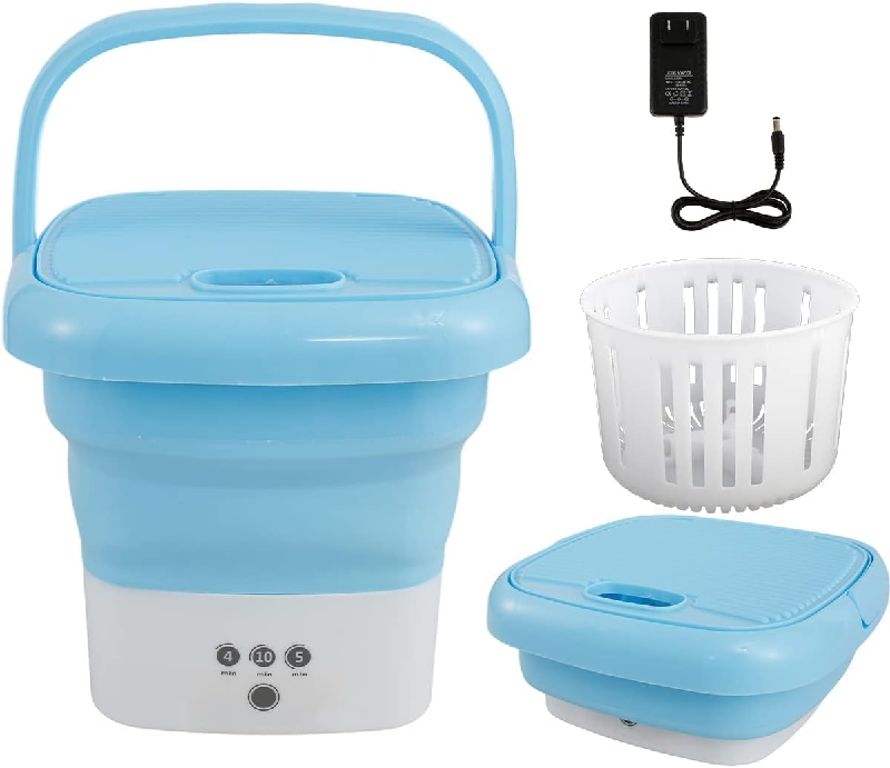 Foldable Mini Portable Washing Machine with Dryer - zaynabmart.pk