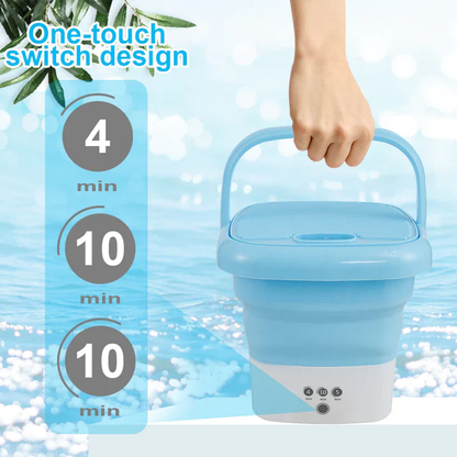 Foldable Mini Portable Washing Machine with Dryer - zaynabmart.pk