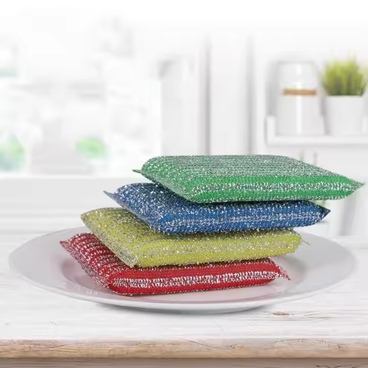 4Pcs Colorful Cleaning Sponge Zaynab Mart
