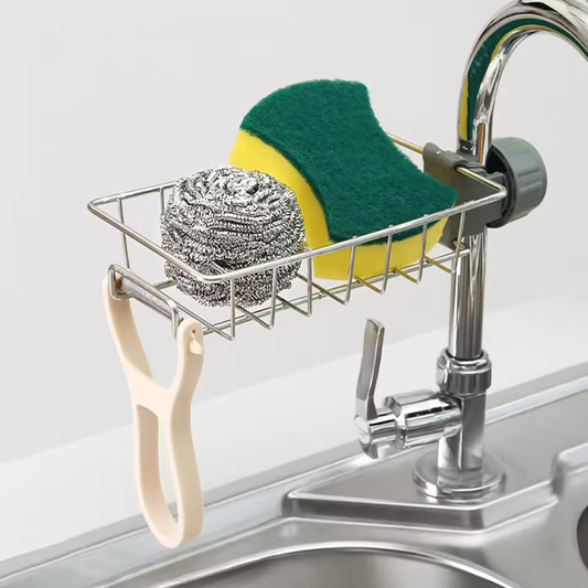 Kitchen Sink Faucet Shelf Sponge Holder Rack - zaynabmart.pk