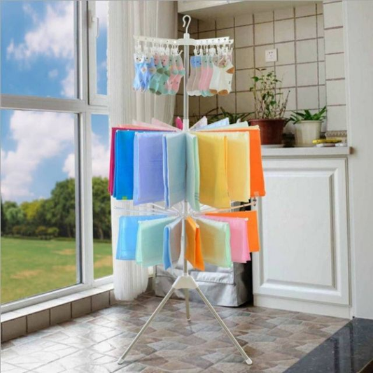 3-Tier Umbrella Shape Clothes Drying Rack - zaynabmart.pk